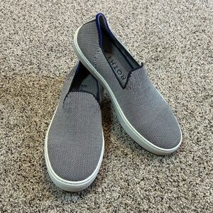 Rothys The Original Slip On Sneaker Blue Womens Comfort Anchor Knit Shoe size 7